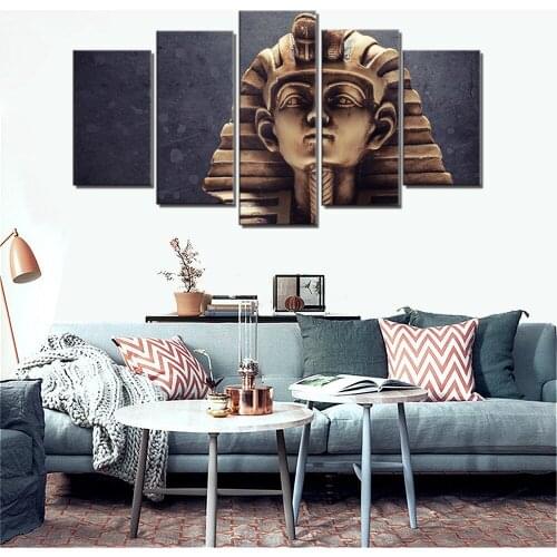 5 Pieces Wall Art Canvas Painting The Great Sphinx Of Ancient Egypt Frame Picture Posters Modern Living Room Decoration
