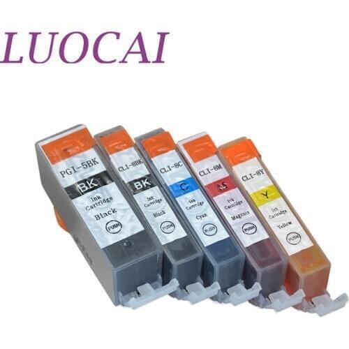 5pcs PGI5 CLI8 Compatible ink cartridge for Canon PIXMA IP4300 IP4500 IP4500X IP5200 IP5200R IP5300 MP500 MP600 mp800 Printer