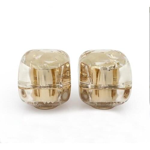 50G gold acrylic jar diamond shape bottle for essence day night cream serum moisturizer foundation skin care cosmetic packing