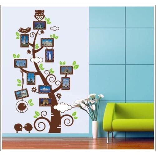 60*110cm Free Shipping Best Selling photo frame Wall Decals owl wall sticker DIY Decoration Vinyl Adhesive Sticker ZYPA-9005