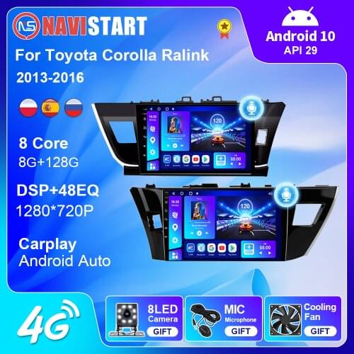OKNAVI For Toyota Corolla Altis RHD 2014-2016 Android 9.0 Car Multimedia GPS Player Car Radio Stereo Navigation 2 Din No DVD