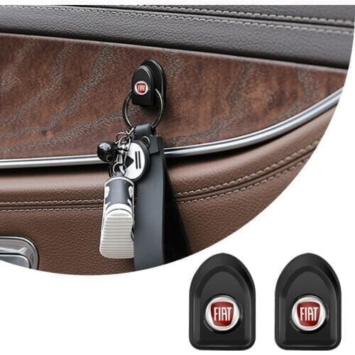 ABS Mini Car Hook Auto Emblem Self Adhesive Multi-function Hook For FIAT 500 Grande Punto Bravo Freemont Tipo Panda Astra Stilo