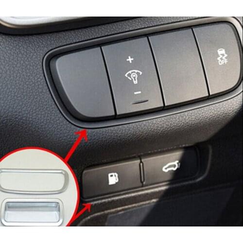 For KIA Sorento 2015 ABS chrome Headlight switch button decoration trim cover Car interior accessories 2pcs