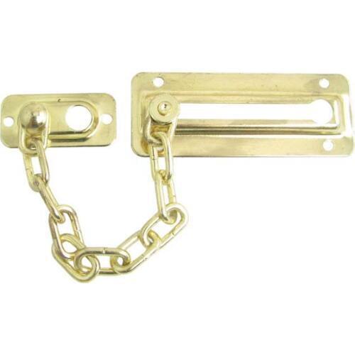 Home Interior Door Mounting Gold Tone Metal Security Chain