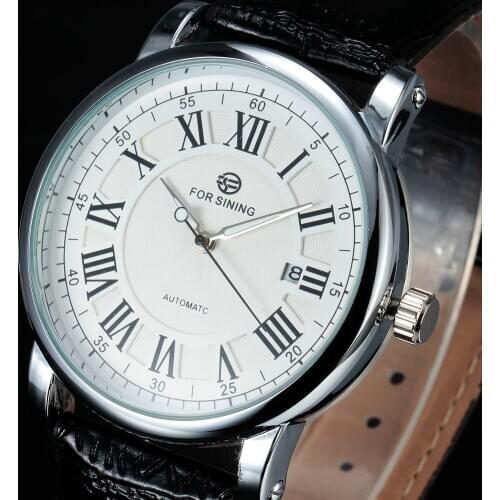 New FORSINING Luxury Business Mens Wristwatches New Fashion Brand Automatic Watch Mechanical Watches Men Leather Casual Male