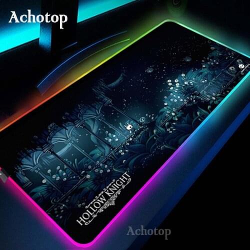 Hollow Knight Gaming Mouse Pad RGB Mouse Pad Gamer Computer Mousepad RGB Backlit Mause Pad Large Mousepad XXL For Desk Mat