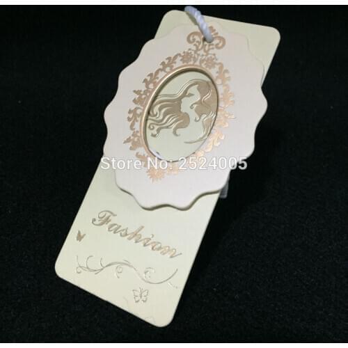 Customized clothing embossed cardboard tag/garment paper tag printing/clothing label/trademark/logo/main label 1000 pcs a lot