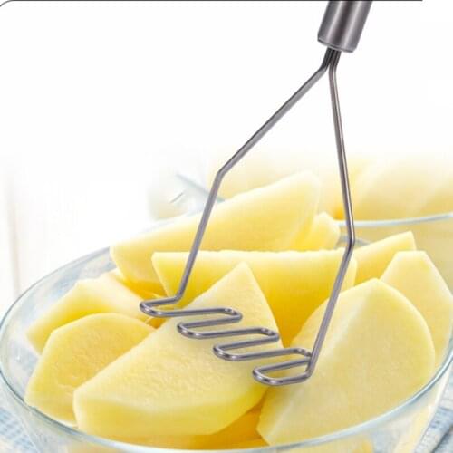 Stainless Steel Wave Shape Potato Masher Tool Kitchen Bar Potatoes Crusher Crushing Tool Kitchen Stainless Steel Kitchen Gadgets