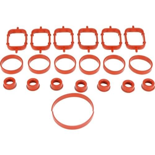 20PCS Car Intake Inlet Manifold Seal Gasket Repair Kit for-BMW E87 E46 E90 E91 E92 E93 E39 E60 M57 11617790198 (33mm)