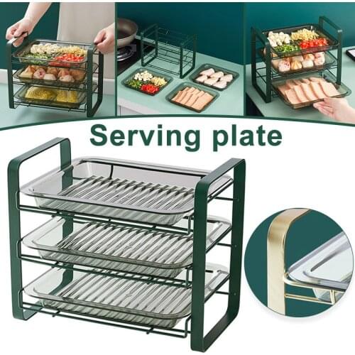 Multi Layer Kitchen Shelf Drawer Design Convenient Kitchen Drain Tray Household Rack Hot Kitchen Storage & Organization
