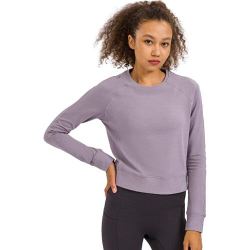 New Women Loose Casual Sports Long Sleeve Sweatshirt Fitness Running Clothing Yoga Shirt Thick Warm Casual Loose Gym Training