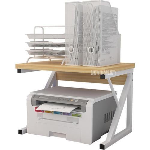 D4408/D4409 Office Desk Manmade Board Steel Frame Printer Rack Household Kitchen Shelf Micro Oven Duplicator Storage Rack