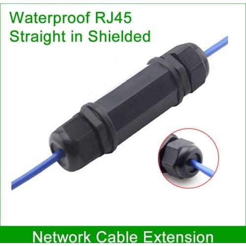 Wholesale 100 units RJ45 Waterproof connector Metal shielded Outdoor network cable extension straight in interface