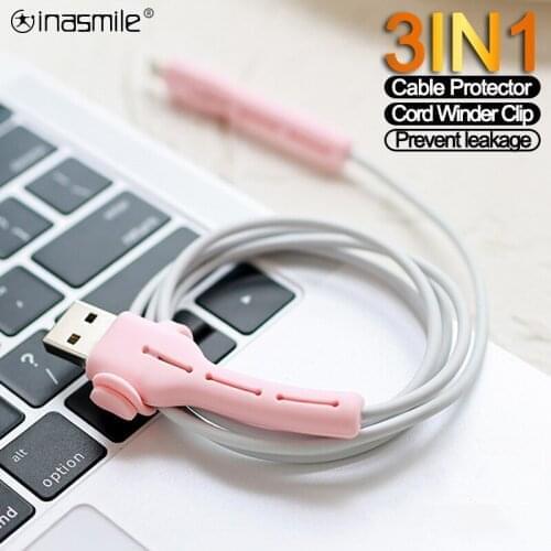 Cable organizer Cord management For iPhone Charger Cable holder Ties cable winder Clip For Earphones Charging Cable Protector