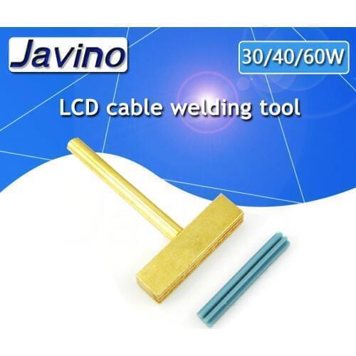 30W 40W 60W LCD flat wire welding tool LCD screen wire hot pressing head T-shaped all copper electric soldering iron head