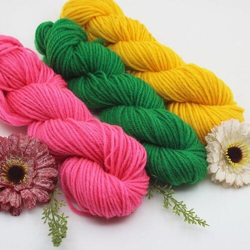 25g Thick Dyed Yarn Cotton Blended Wool Anti-Pilling Crochet Yarn For Baby Hat Scarf DIY Hand Knitting Crochet Sweater Thread