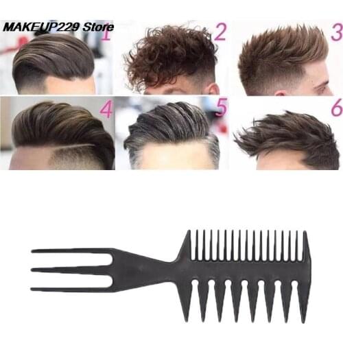 Professional Double Side Tooth Combs Barber Hair Dyeing Cutting Coloring Brush Fish Bone Shape Hair Brush Man Hair Styling Tool