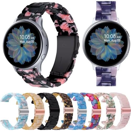 Resin Watchband For Samsung Gear S2 Classic/Galaxy Watch 42/S4/Active 2 40/44/3 41 strap Wrist Accessories bracelet Replacement