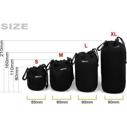 Matin Lens Bag (XL 90x210mm) Neoprene waterproof Soft bag Camera Lens Case for CANON NIKON Tamron lens