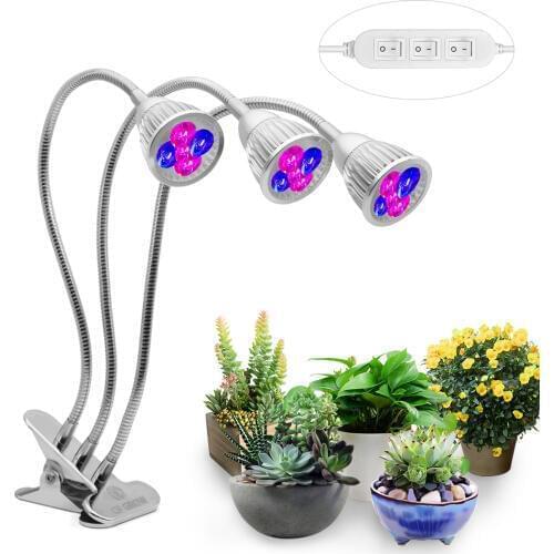 Round Head LED Plant Light Advanced Desktop LED Factory Lighting With 360 Rotating Flexible Gooseneck Indoor Home Office Factory