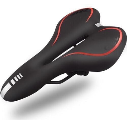 Gel Bicycle Saddle Reflective Shock Absorbing Soft & Thick Universal Bicycle Seat Cycling Road Mountain Bike Accessories XA66-1Q