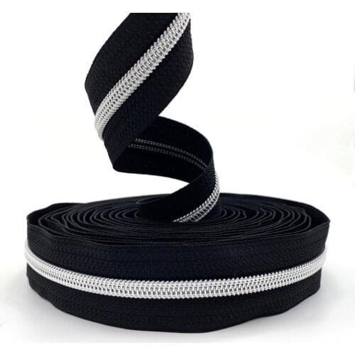 #5 10 Meter Nylon Zipper Roll with 20pcs Zipper Sliders for Bag,Coat,Luggage and other sewing project