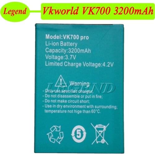 3200mAh Original Vkworld VK700 Battery Batterie Bateria AKKU PIL Vkworld VK700 Pro Battery
