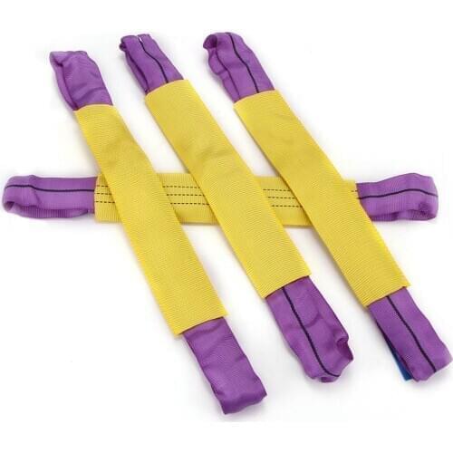 AOZBZ 4pc 500mm Recovery Alloy Wheel Durable Securing Link Straps Trailer Transporter Yellow/Purple Car Accessories