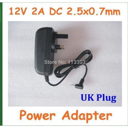 UK Tablet Charger Adapter 12V 2A 2.5x0.7mm 2.5mm Power Supply for Tablet PC Cube U30GT2 U9GT5 Ainol Hero Chuwi V9 Visture V97 HD