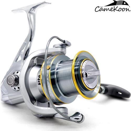 CAMEKOON 8000/10000/12000 Spinning Fishing Reel Big Offshore Surf Casting Reel Full Metal Body Long Casting Fishing Wheel