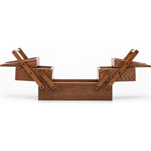 Handmade Chinese Style Wooden Jewelry Box Cosmetic Box Retro Portable Necklace Hand Jewelry Storage Box jewelry case