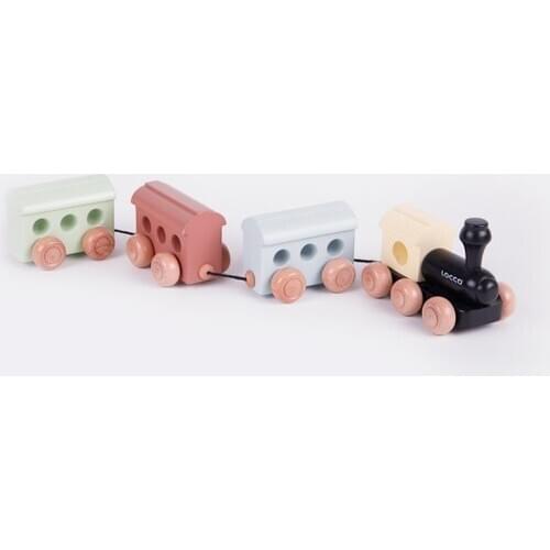 Wooden Passenger Train Colorful-Quality-Healthy