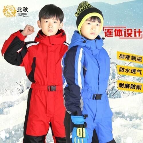 Children Kids jumpsuit set family matching girl boy ski snowboard jacket waterproof winter outwear snowsuit clothes for boy