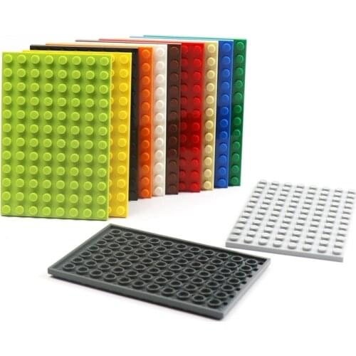 Building Blocks City DIY Creative Bricks Bulk Model Parts Children Kids Assemble Classical Toys Plate 8 x 12 30pcs