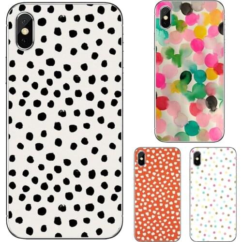 For iPod Touch iPhone 10 11 12 Pro 4S 5S SE 5C 6 6S 7 8 X XR XS Plus Max 2020 Phone Cases Polka-Dots-design-cute