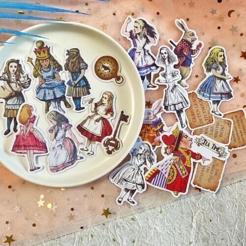 40PCS Vintage Girl Sticker DIY scrapbook junk journal base collage diary happy plan phone computer gift seal decoration sticker