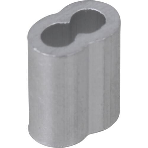 Double Ferrules Sliver Aluminum Crimping Loop Wire Rope Clip Sleeves Clamps for M1.5/M2/M2.5/M3/M4/M5/M6/M8 Wire Rope