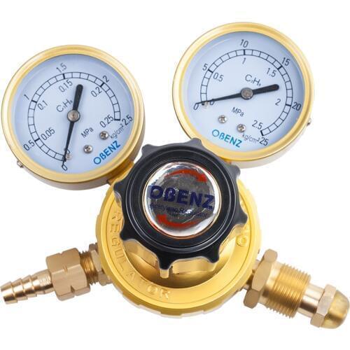 Gas meter, OBC-206 propane pressure reducer, pressure gauge, pressure relief meter, pressure relief valve, copper heavier