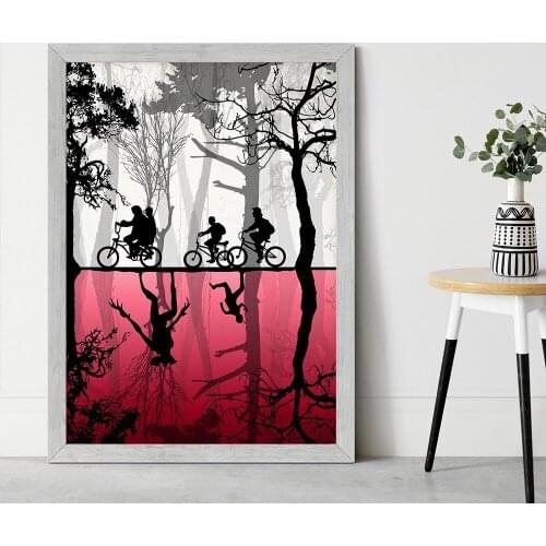 Canvas Painting Stranger Things The Upside Down Posters Wall Art Pictures Minimalist TV Show Prints For Living Room Home Decor