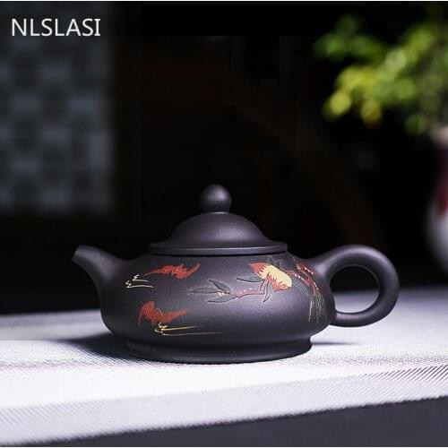 Chinese Yixing tea pot Authentic purple clay teapot Ore beauty kettle Handmade zisha Teaware Customized gifts 230ml