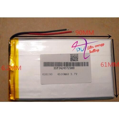 Best battery brand 3.7V 626190 lithium polymer batteries 4500MAH 7 inch Tablet PC battery batteries A product spot