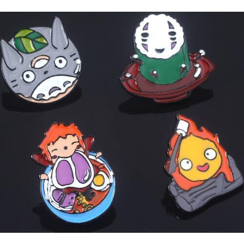 Miyazaki Hayao Ghibli brooch pin badge Spirited Away Ponyo Tonari no Totoro Howls Moving Castle gift
