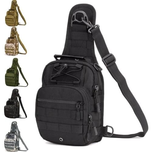 Mens Outdoor Tactical Camouflage Chest Bag, Wear-resistant Cycling Hiking Shoulder Bag,4In1 Outdoor Sport Leisure Backpack