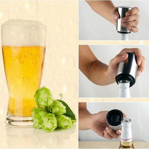 2017 New Beer Bottle Opener Automatic Stainless Steel Beer Juice Drinking Bottle Opener Gift Bar Tool Opener SN1220
