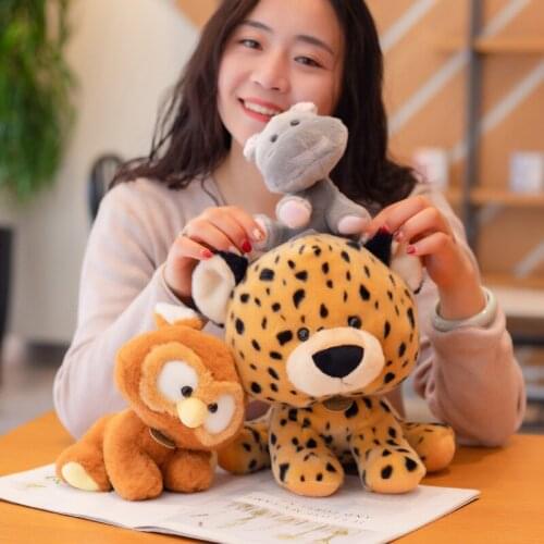 2021 New Cartoon Animal Plush Toy Stuffed Elephant Tiger Bear Pig Hippo Cute Plush Doll Toy Christmas Gift For Children