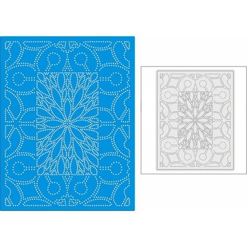 New 2021 Spotted Flower Tulip Panel Metal Cutting Dies for DIY Scrapbooking and Card Making Background Embossing Craft No Stamps