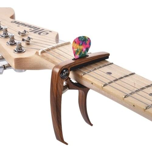 Excellent Metal Guitar Capo Adjustment Clip Guitar Capo for Acoustic Electric Guitars Bass Ukulele with Picks holder