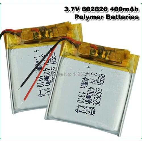 3.7V 400mAH 602525 602626 PLIB polymer lithium ion / Li-ion battery for SMART WATCH GPS