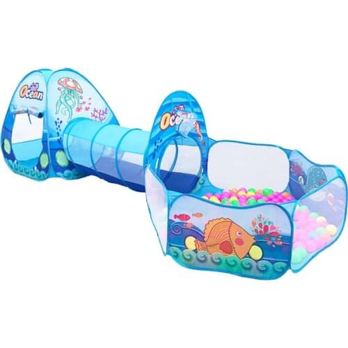 3 in 1 Portable Playpen Game Play Tent Kids Toddler Pop Up Tunnel Ball Pit