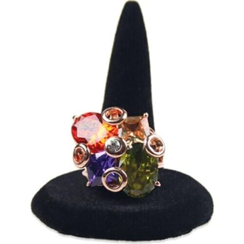 Simple 2 Style Black Resin Ring Finger Stand Jewelry Display Store Holder For Jewelry Ring Show